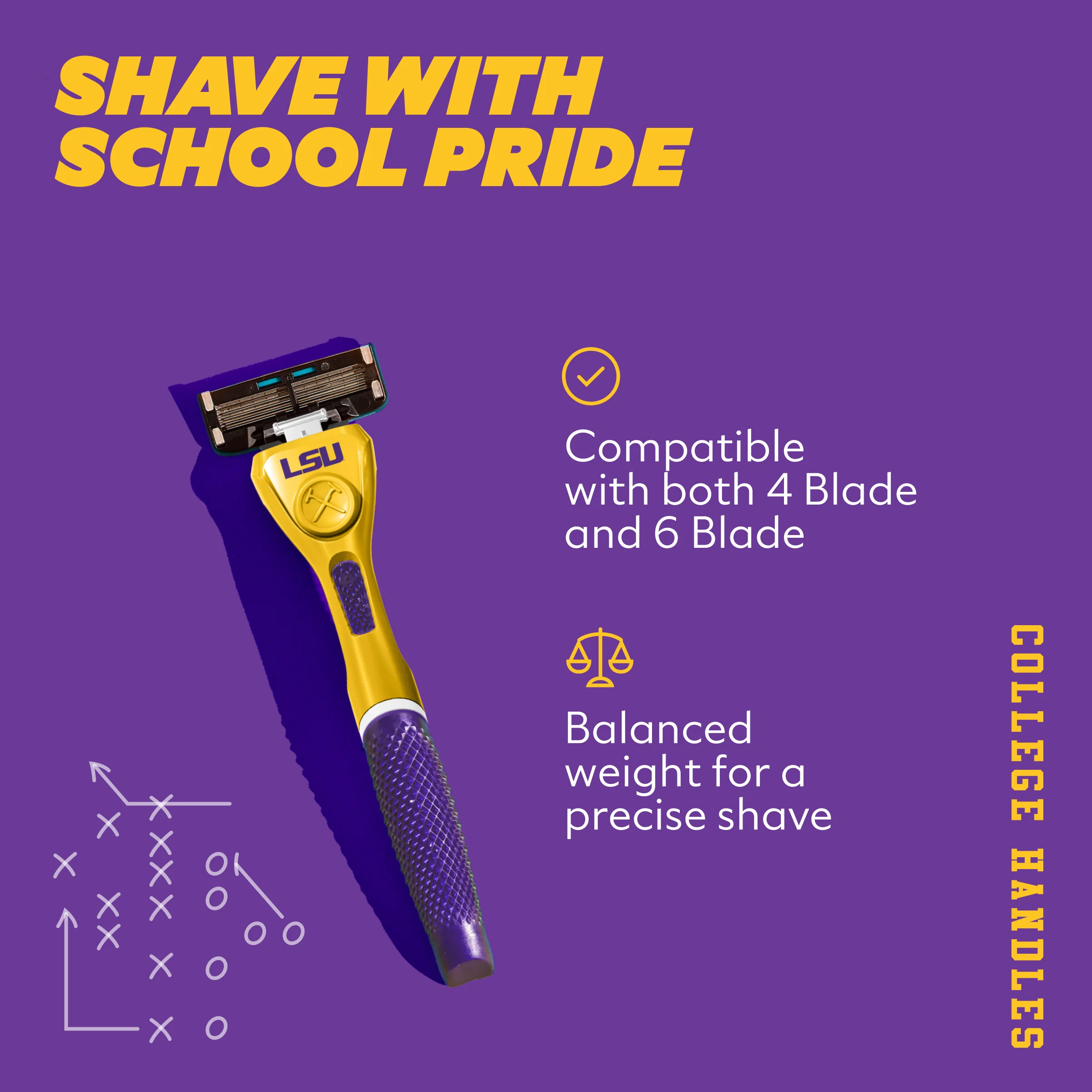 Louisiana State University Diamond Grip Handle - Image 3