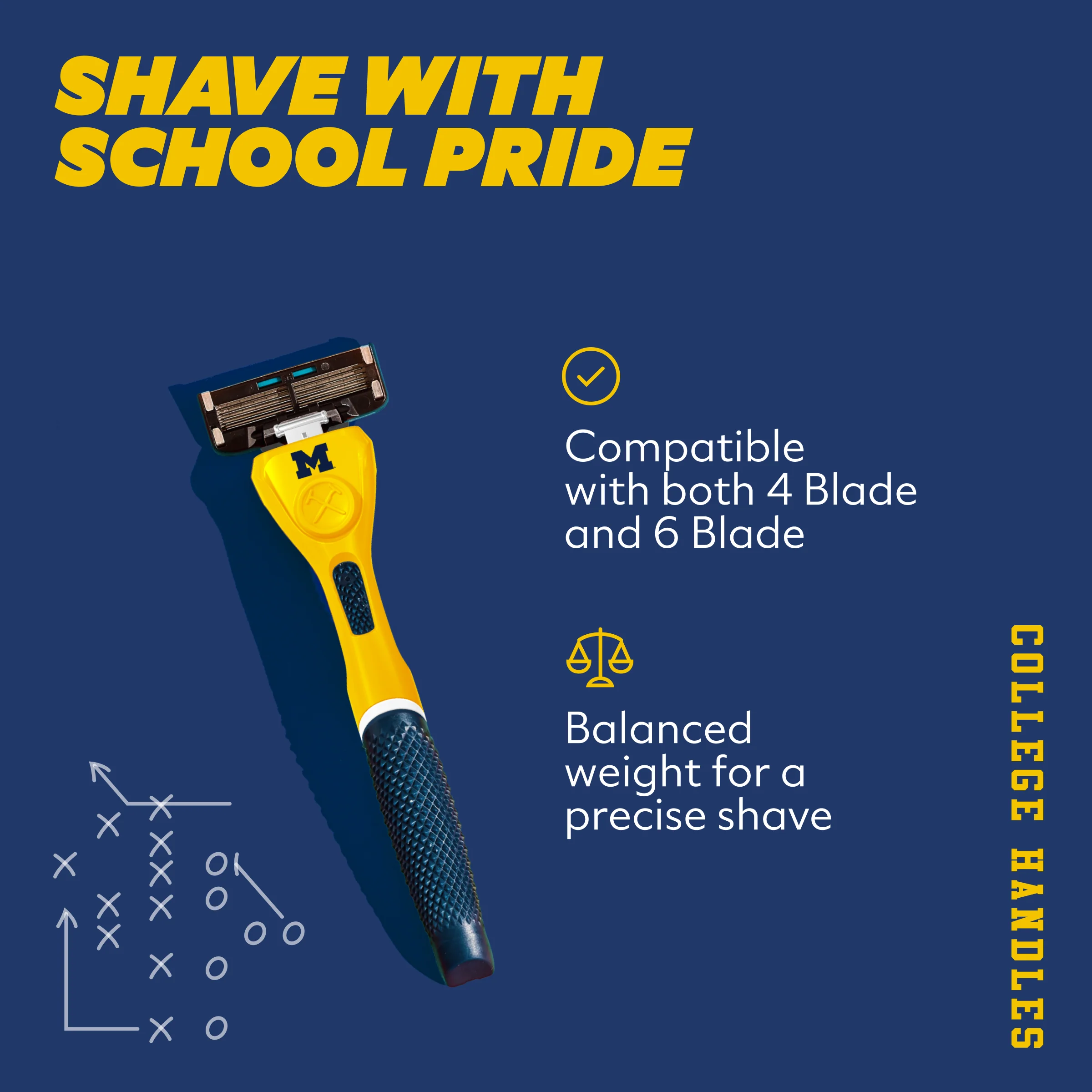 University of Michigan Diamond Grip Handle - Image 3